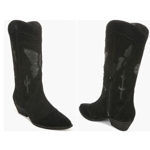 New Zodiac Boots Women's Size 10 Maye Desert Pull-On Cowboy Western Black